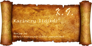 Kazinczy Ildikó névjegykártya