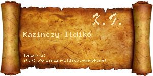 Kazinczy Ildikó névjegykártya